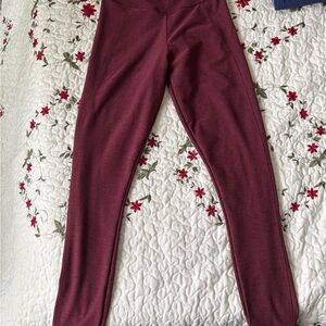 Bombshell Sportswear Maroon/Wine High-Waist Leggings
